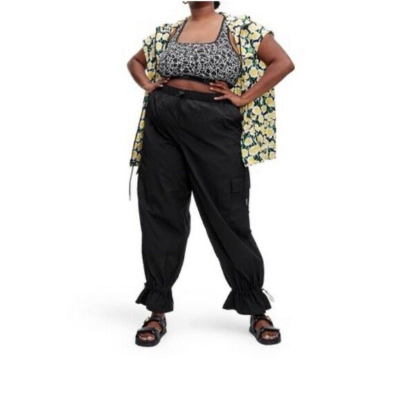 Women's Utility Cargo Pants - DVF 2X - Black- New - Picture 4 of 6